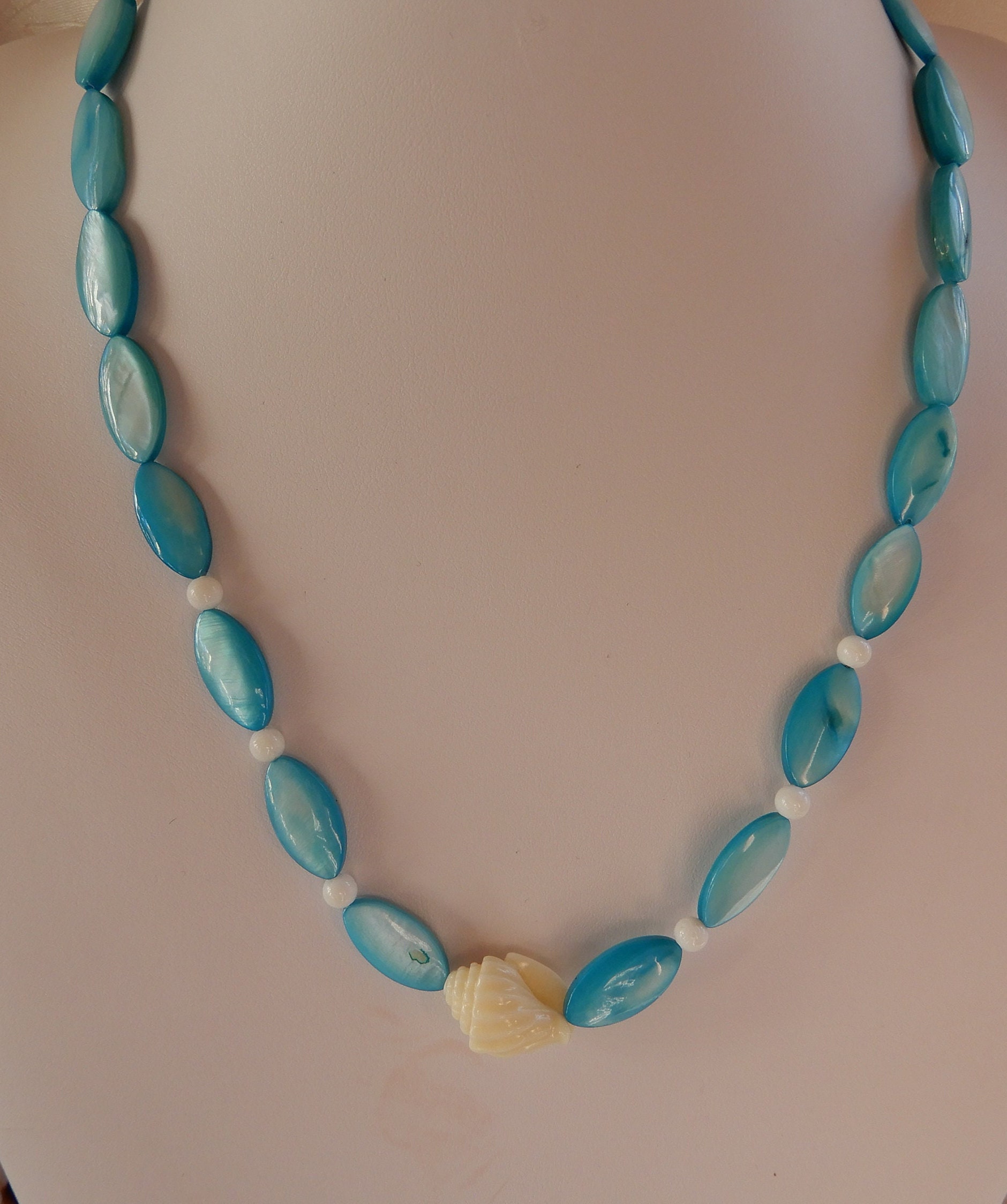 Snail and amazonite necklace