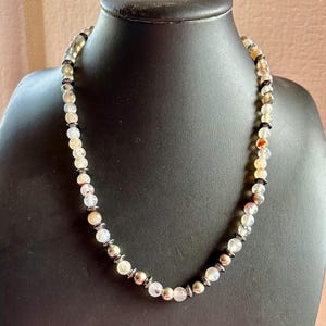 Gemstone jewelry, necklace made of tourmaline quartz beads, healing stone, unique gift, Mother&#39;s Day,