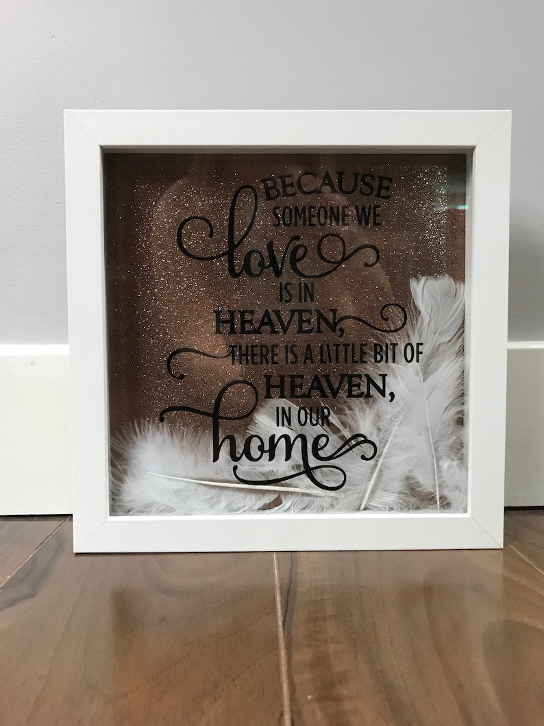 Memorial shadow boxbecause someone we love is in heaven Etsy