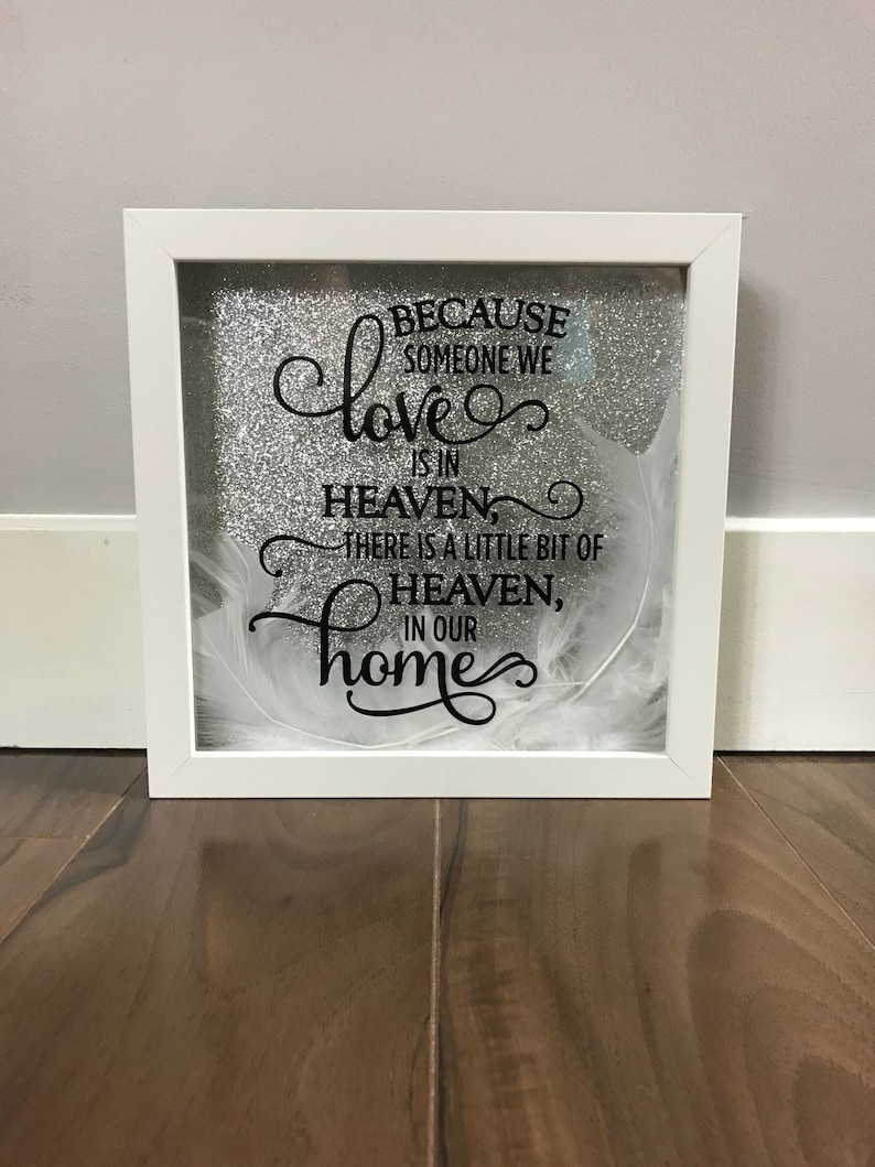 Memorial shadow boxbecause someone we love is in heaven Etsy
