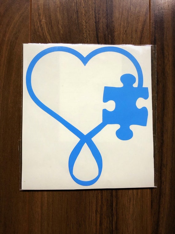 Download Free Autism Infinity Car Decal Van Decal Puzzle Piece Heart Autism Etsy SVG Cut Files