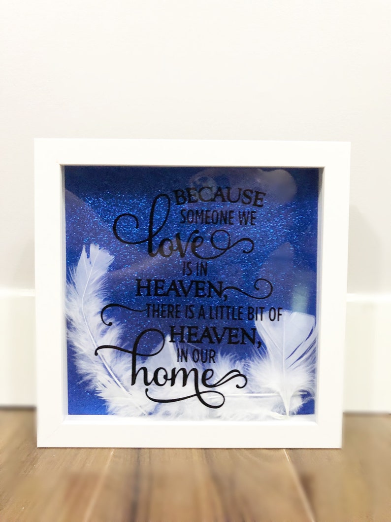 Memorial shadow boxbecause someone we love is in heaven Etsy