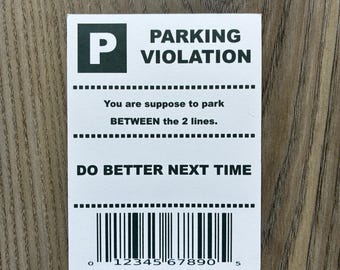 Grappige nep parkeerkaartgrap | Notitie grap auto | Gagcadeau voor vrienden en collega's | Prankslip voorruit