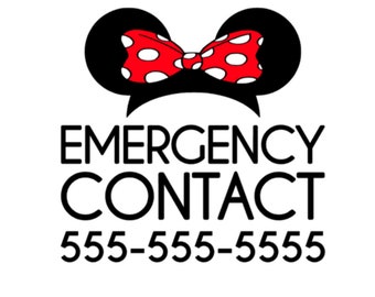 Tatuaje temporal de contacto de emergencia / Tatuaje de seguridad infantil / Tatuaje de seguridad para la muñeca