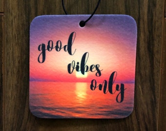 Deodorante per auto Good Vibes Sunset / Deodorante per ambienti Retro Sunset / Accessorio per auto Positive Vibes