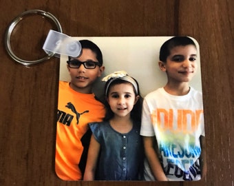 Double Sided Photo Keychain | Personalized Picture Gift | Custom Picture Keychain | Photo Gift