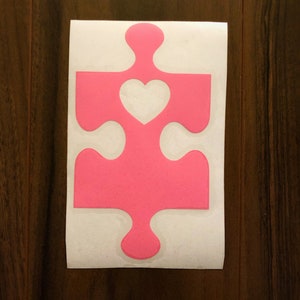 Autism car decal, Puzzle piece with cut out heart car decal, Autism awareness, Autism acceptance, van decal, truck decal, window sticker