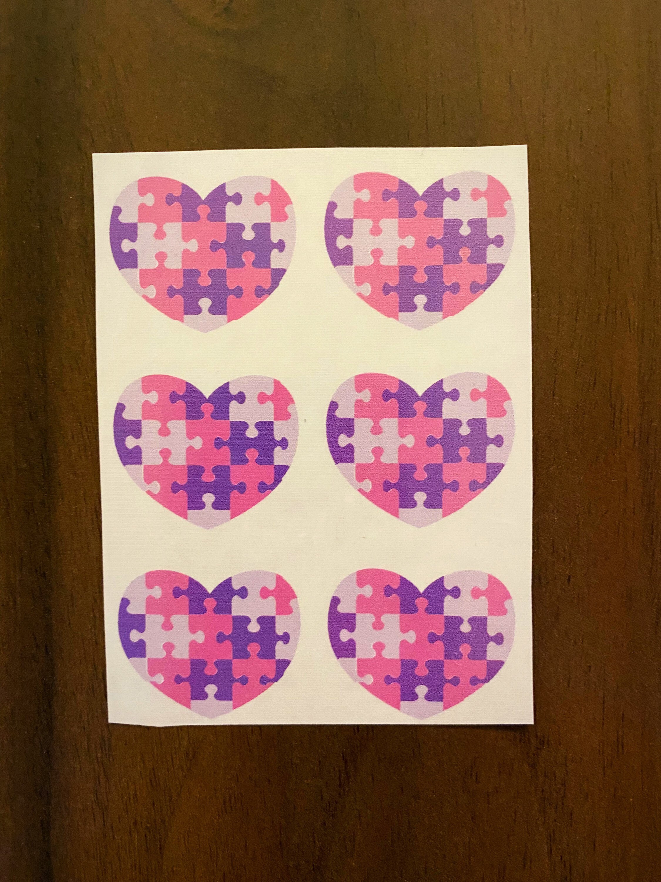 Autism Puzzle Piece Heart Temporary Tattoo | Autism Awareness ...