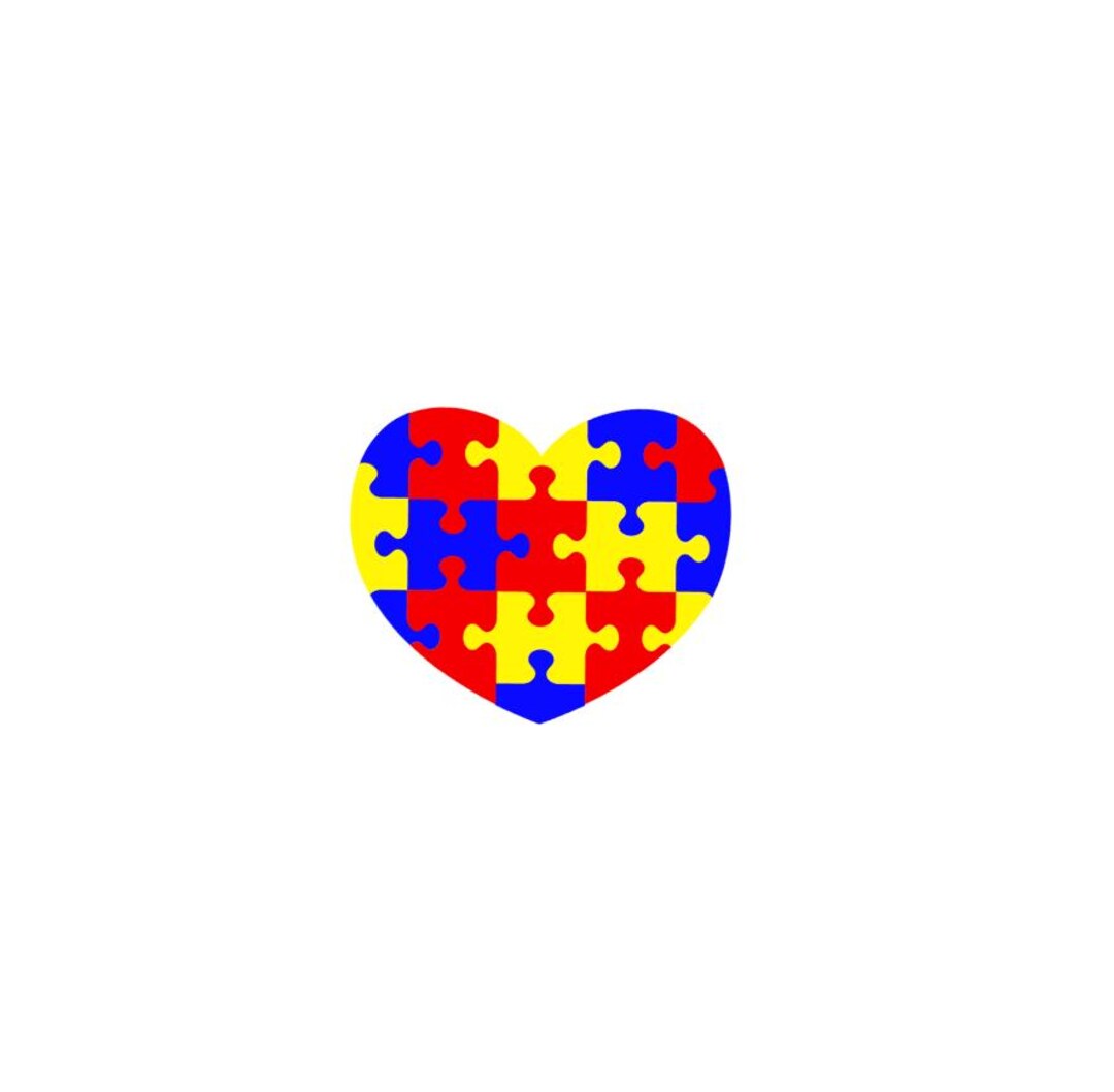 Autism Puzzle Piece Heart Temporary Tattoo | Autism Awareness ...