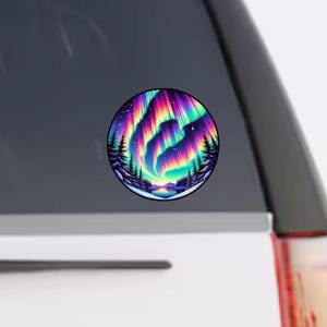Aurora Borealis Car Decal | Northern Lights Sticker | Laptop Sticker