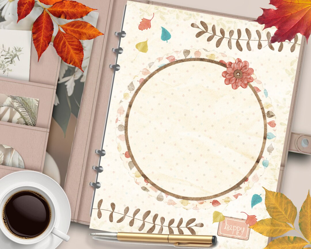 Fall Leaves Planner Cover: Autumn Scrapbook Paper (digital Download) - Etsy
