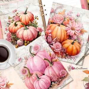 Couverture de planificateur imprimable CITROUILLE/Diviseur de planificateur d’automne/Insert de planificateur d’automne/Carte de vœux d’automne/Aquarelle Art mural d’automne