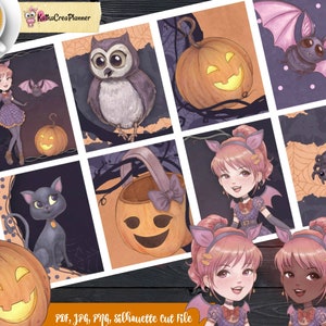 BOO Printable Planner Stickers for Erin Condren Planner/Travelers Notebook/Halloween Weekly Planner Sticker/Diary Planner Journal/Functional