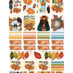 FALLING INTO FALL Printable Planner Stickers for Erin Condren Planner ...