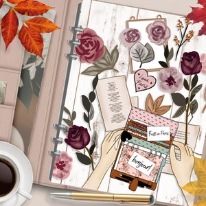 AUTOMNE à PARIS Couverture de planificateur imprimable/Diviseur de planificateur d’automne/Insert de planificateur/Carte de vœux d’automne/Aquarelle Art mural d’automne/Fall Planner Girl