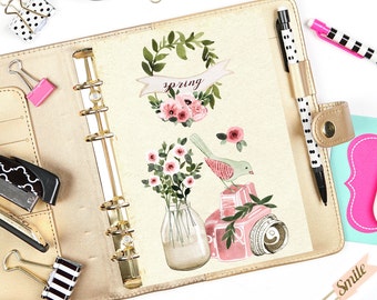 Watercolor Spring Planner Dashboard: A5 Printable (Digital Download)