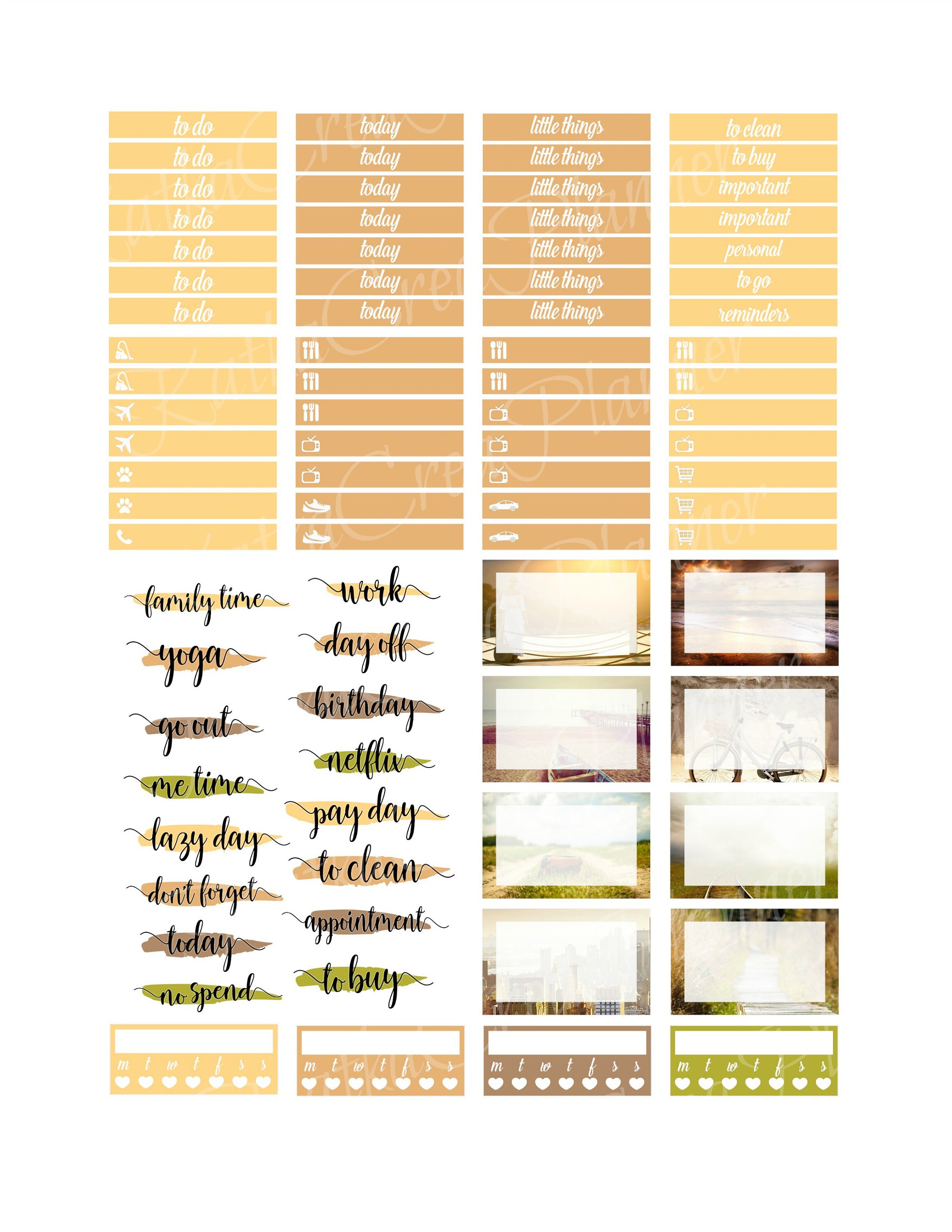 MY JOURNEY Printable Planner Stickers for Erin Condren Etsy