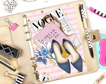 Fashion Girl Planner Dashboard: A5 Planner Insert (Digital Paper)