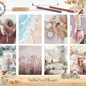 NATURAL MOOD Printable Erin Condren Weekly Kit/Boho EC Vertikale Planner Sticker/Tagebuch Planner Journal /Bujo Sticker für Bullet Journal