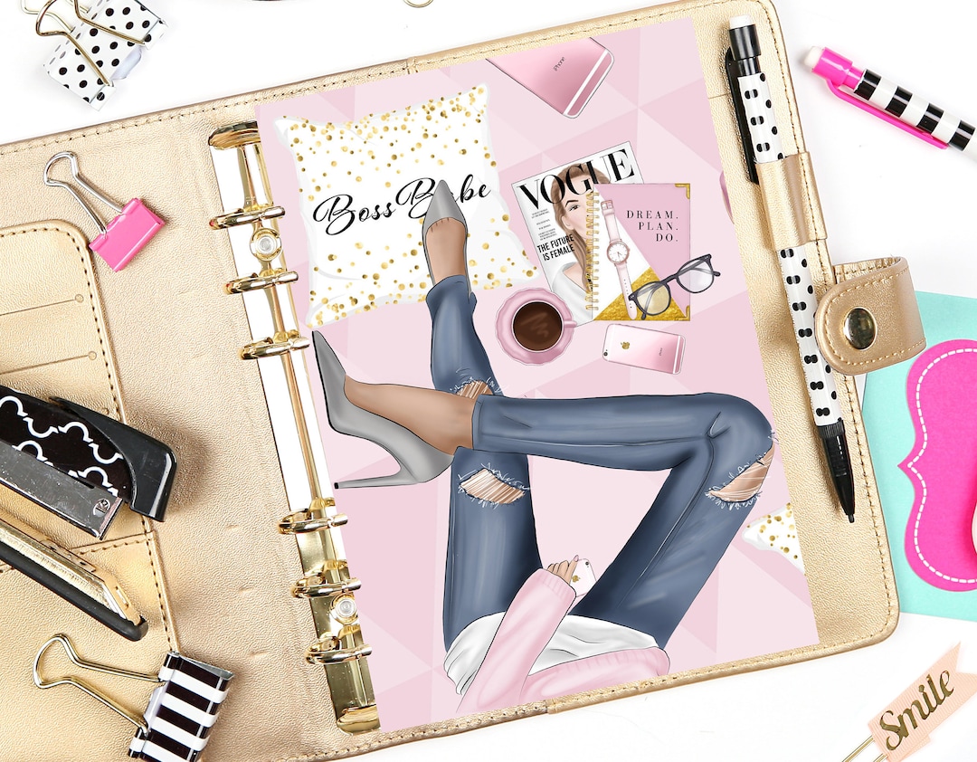 BOSS BABE Printable Planner Dashboard/fashion Girl Planner Divider ...