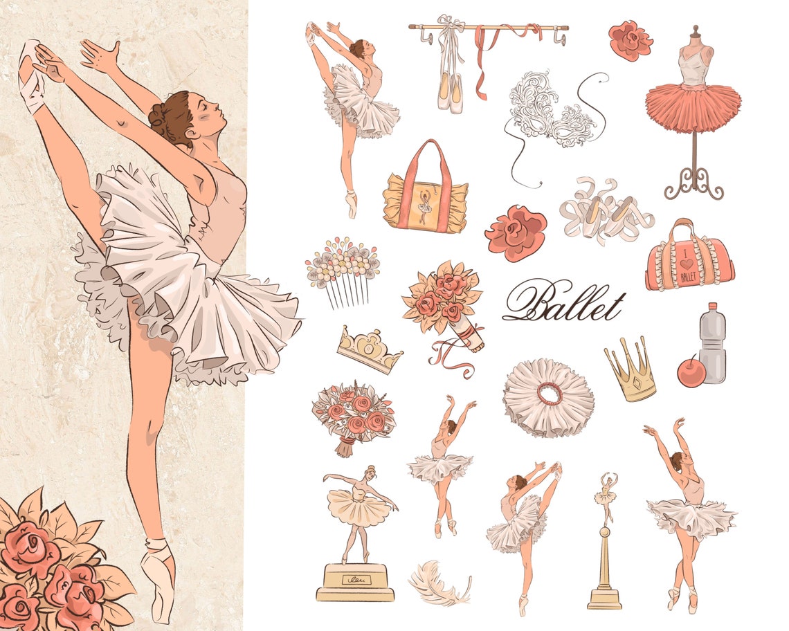 Ballet Printable Stickers Printable Ballet Dancer Planner | Etsy
