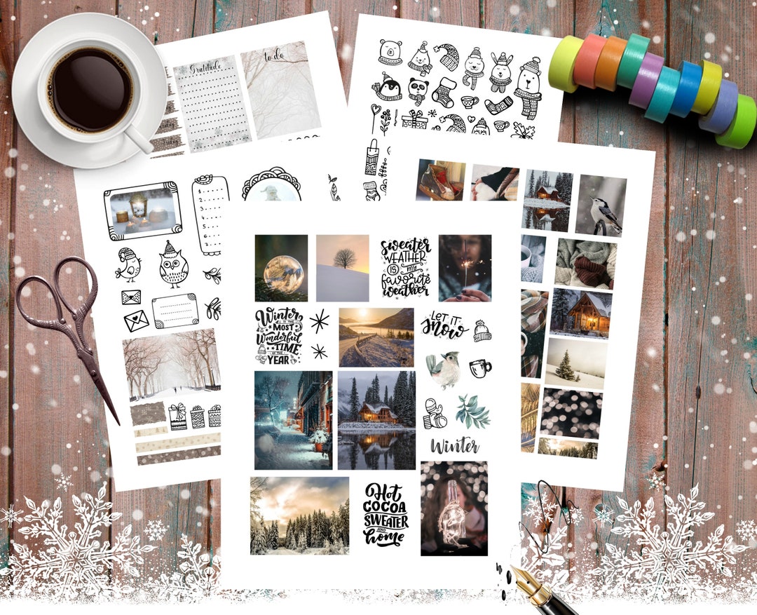 WINTER VIBES Planner Stickers/printable Bullet Journal & Planner Kit ...
