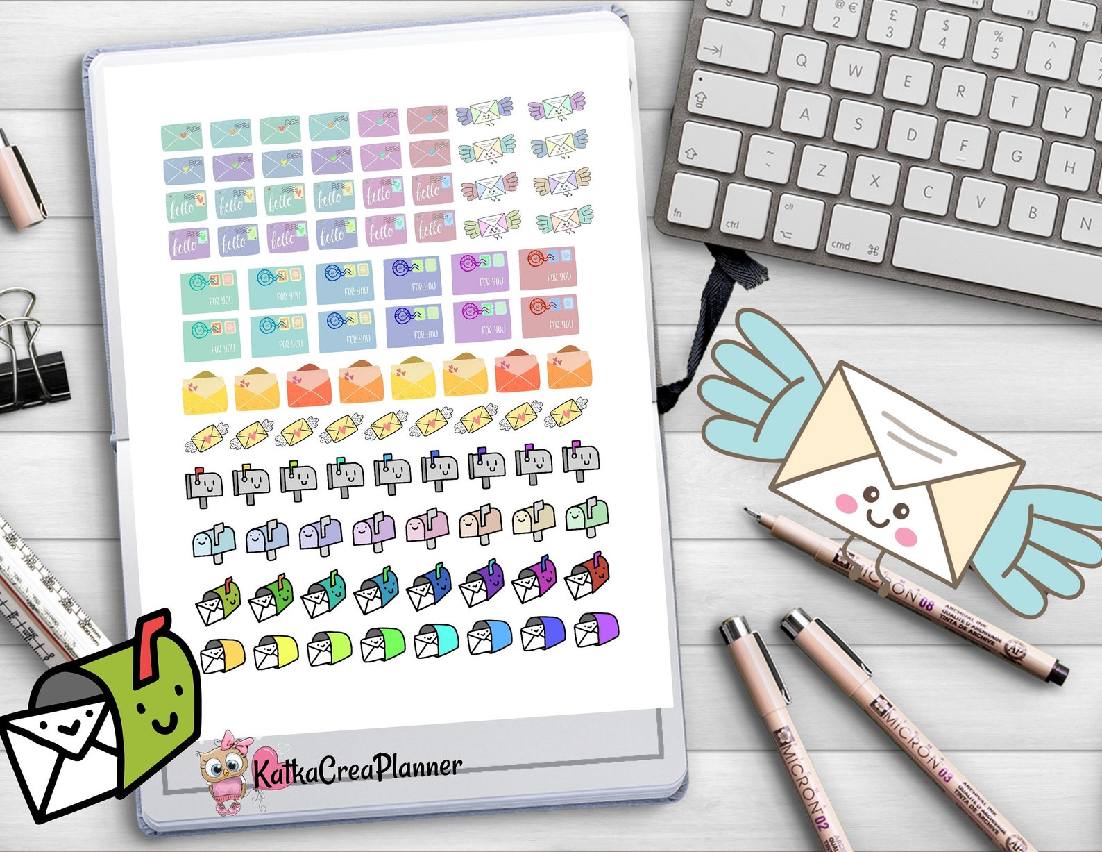 Happy Mail Printable Planner Stickers Happy Planner Sticker - Etsy