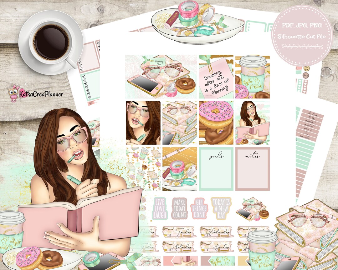 PLANNING TIME Printable Planner Stickers for Erin Condren Planner ...