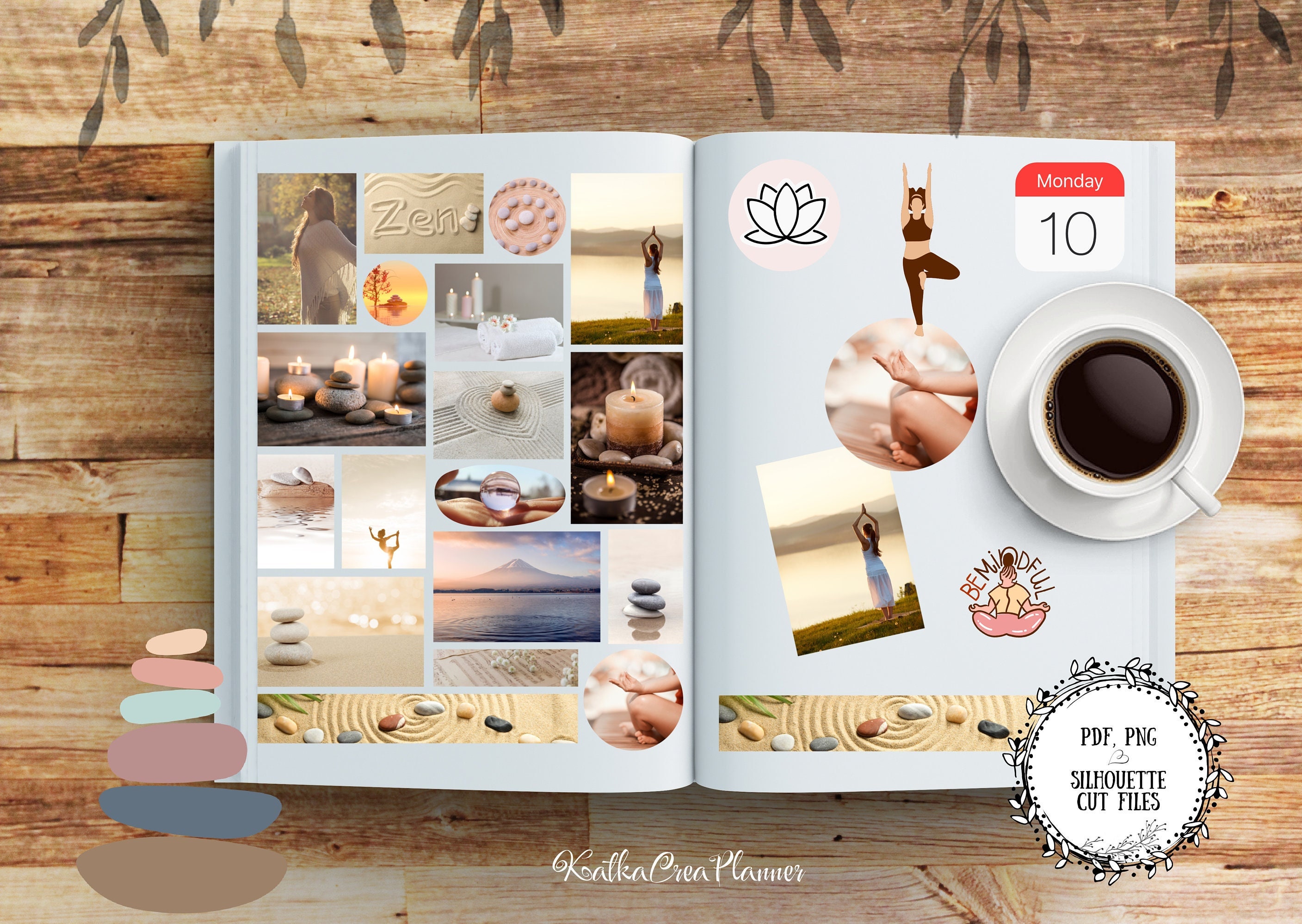 ZEN Printable Photo Collage Sticker Sheet/bullet Journal Stickers ...