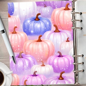 PASTEL PUMPKIN Couverture de planificateur imprimable/Diviseur de planificateur d’automne/Insert de planificateur d’Halloween/Carte de vœux d’automne/Aquarelle Art mural d’automne
