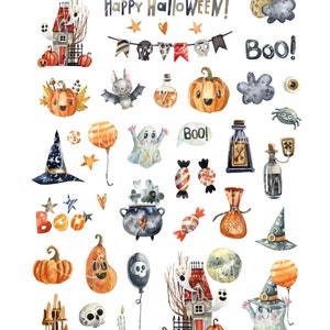 Happy Halloween Stickers, Printable Planner Sticker, Halloween, Planner ...