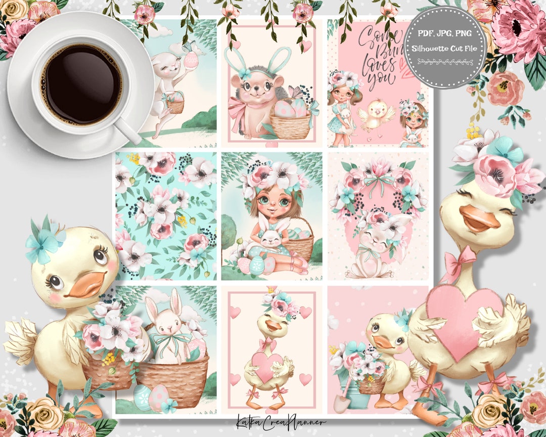 HAPPY EASTER Printable Weekly Planner Stickers for Vertical Planner ...
