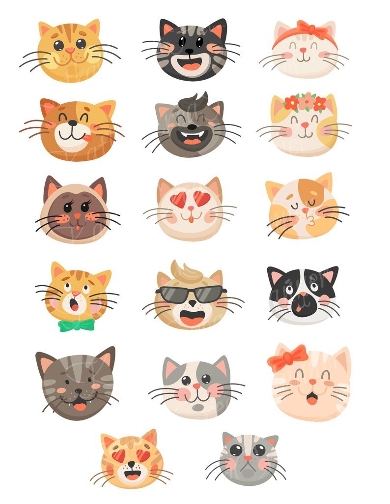 FUNNY CATS Digital Planner Stickers for Goodnotes/kitty iPad Stickers ...