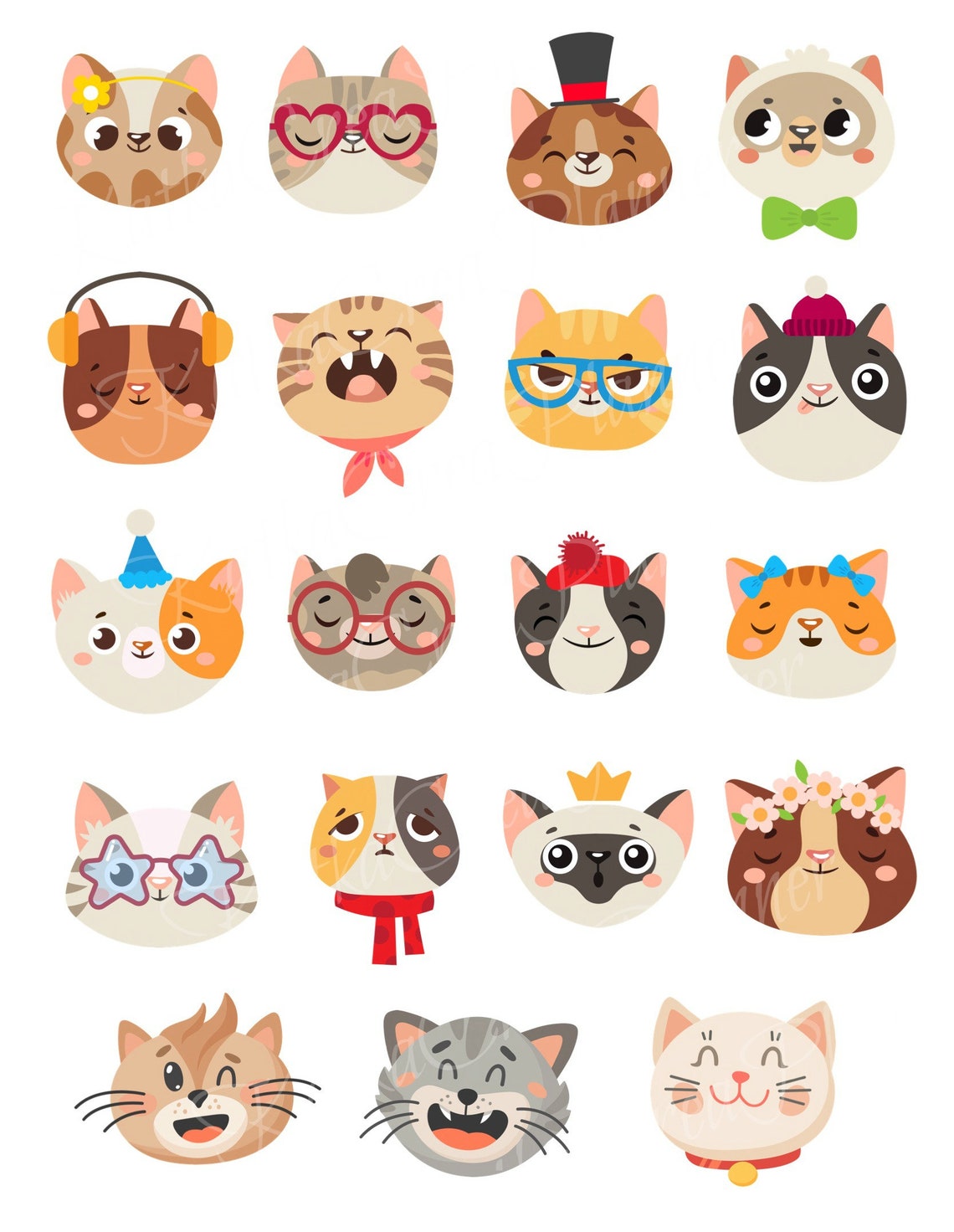 FUNNY CATS Digital Planner Stickers for Goodnotes/kitty iPad Stickers ...