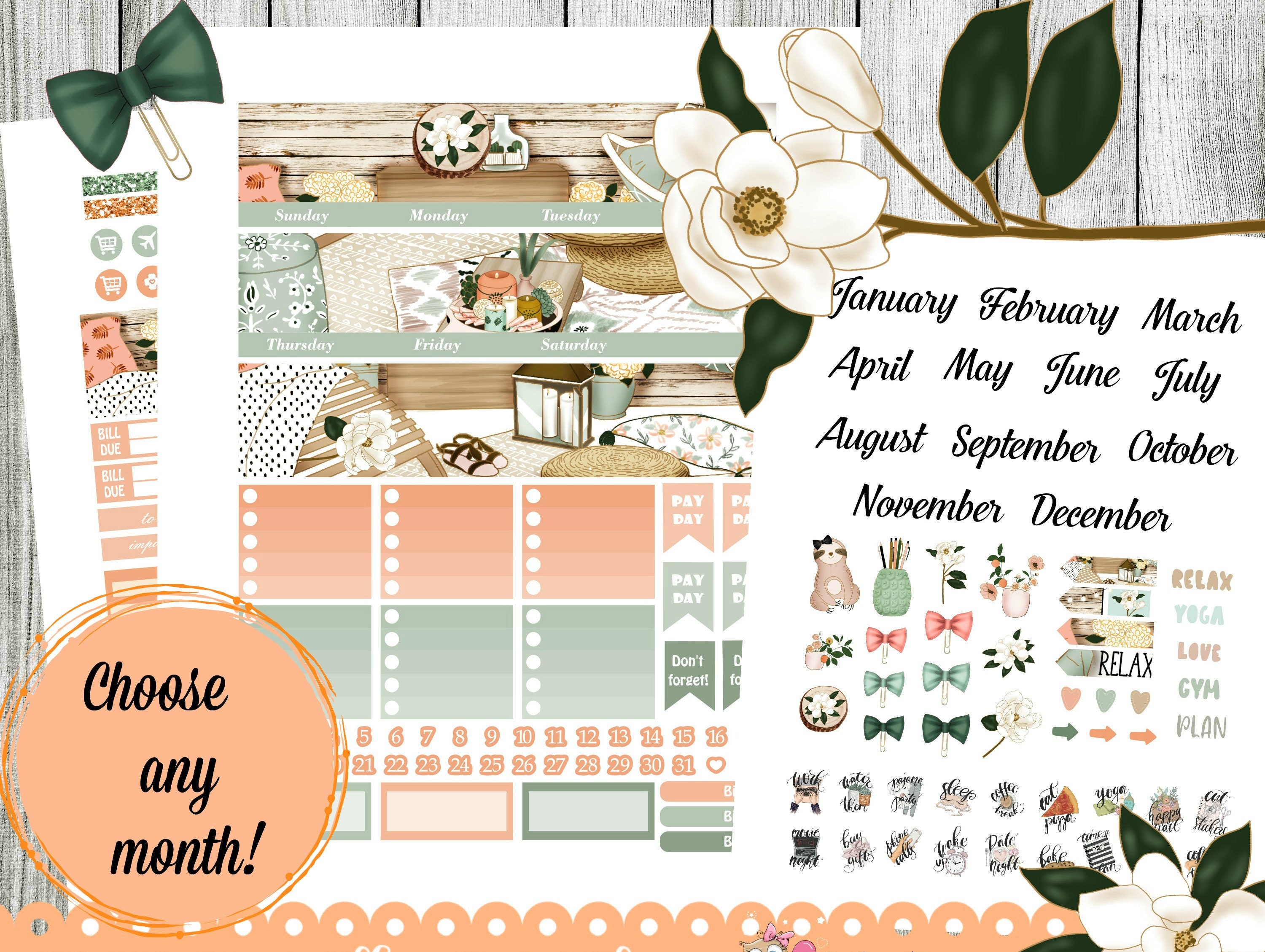 Printable Financial Planner Stickers ⋆ The Petite Planner