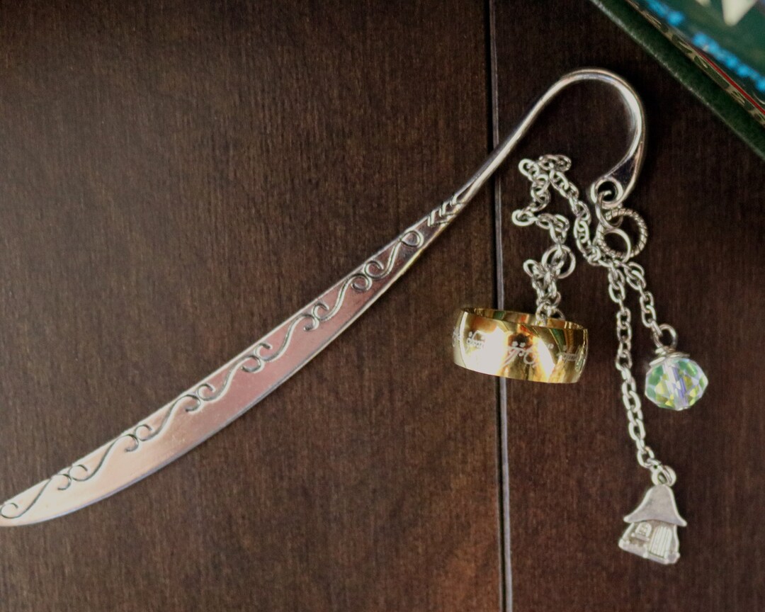 Frodo Earendil LOTR Inspired Large Bowed Scroll Frodo's Bookmark Tibetan Silver Hobbit ...