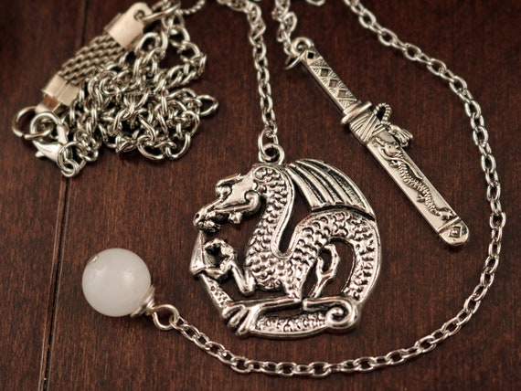 Sterling Silver Brown Enamel Dragon Charm with Lobster Clasp