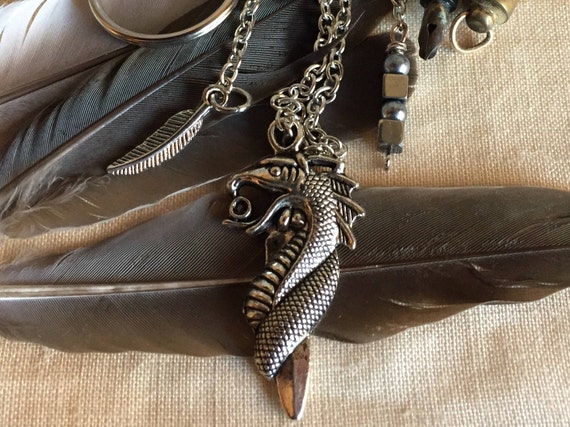 Game Of Thrones Dragon And Sword Keychain Tibetan Silver Etsy