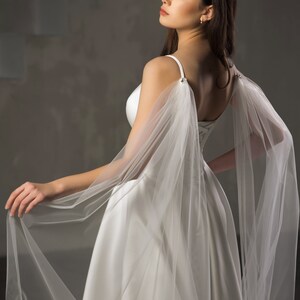 Pearl dotted bridal wings overlay for contemporary wedding look