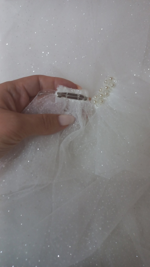 YO-HAPPY Hochzeitsschleier Kathedrale Länge - Tüll Schleier Mit Kristall Applikationen