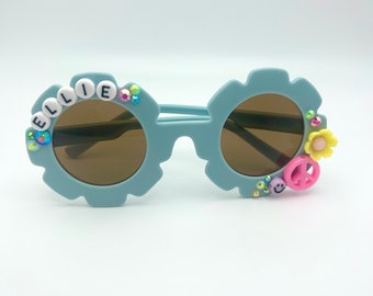 Groovy Girl Kid’s Sunglasses - Sunglasses, Girl's Flower Sunglasses, Custom Sunglasses, Toddler and Baby Sunglasses