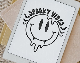 Spooky Vibes, Spooky Season, Trendy Halloween Designs, SVG PNG PDF Files, Vinyl Shirt Designs, Sublimation Designs, Digital Art Designs