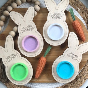 SCORED Peep Doh Pun Easter Play Doh Holders Laser Cut SVG Glowforge Files, Easter Crafts, Easter Laser Cut, Scored Files, Spring Laser Files