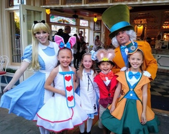 mad hatter theme party dress CL611 The Mad Hatter Costume Tea Party Alice In Wonderland Fancy Dress  Outfit