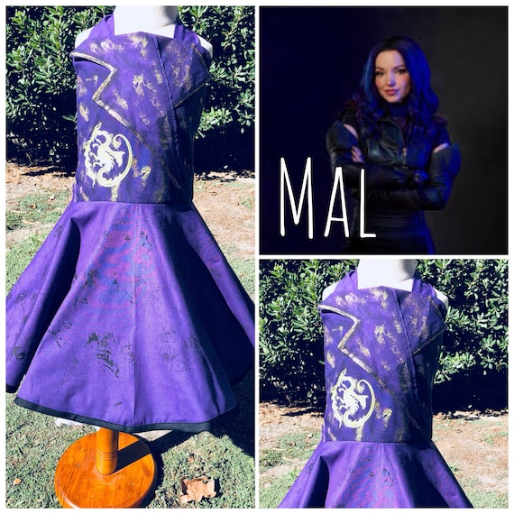 Purple Mal Dress: Gold Accents, Lime Green Symbol - Etsy UK