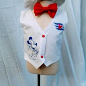 Mickey Mouse Disney Cruiseline  Vest and Tie
