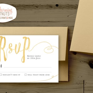 WHITE and GOLD Wedding Invitations Set, Classic gold, Printable wedding invite, Personalized wedding invitation, elegant gold and white image 6