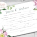 Madlib RSVP Postcard Floral Wedding Madlib Funny Wedding - Etsy