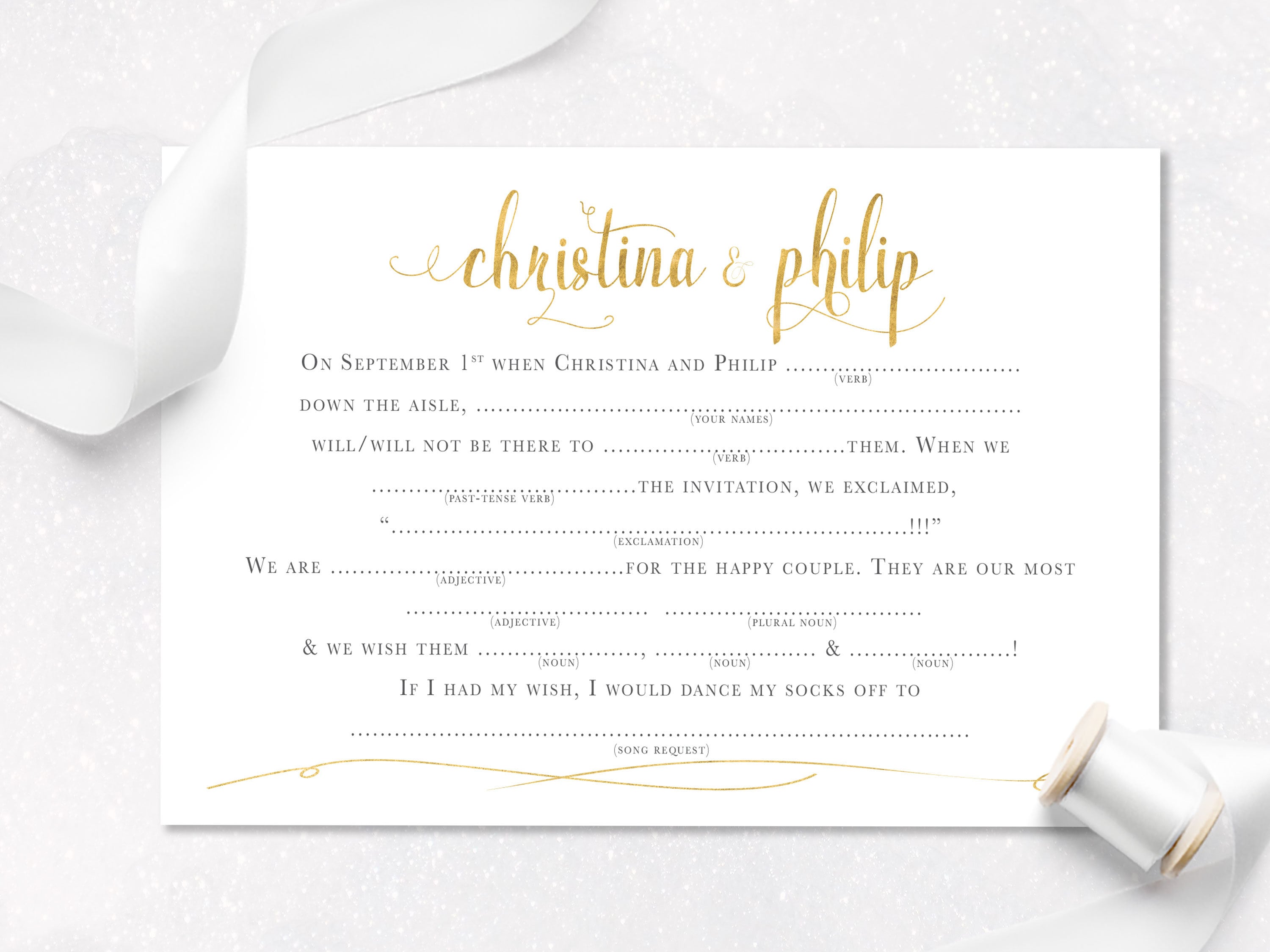Fill in the Blank Invitation Wedding Madlib RSVP Postcard - Etsy