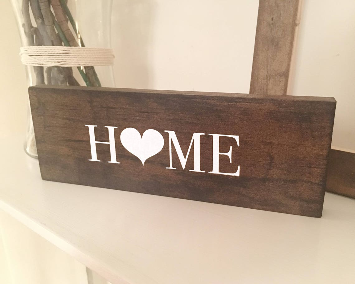 Small Home wood signs Chalkboard style wooden sign Rustic Etsy